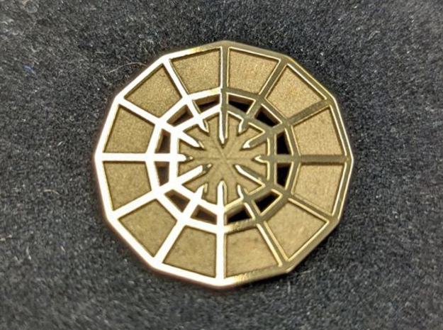 Rejection Emblem CHARM 06 (Sacred Geometry) in Polished Bronze