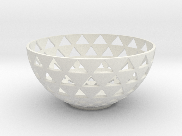 triangles bowl in White Natural Versatile Plastic