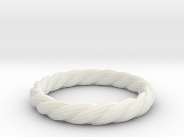 twist ring in White Natural Versatile Plastic