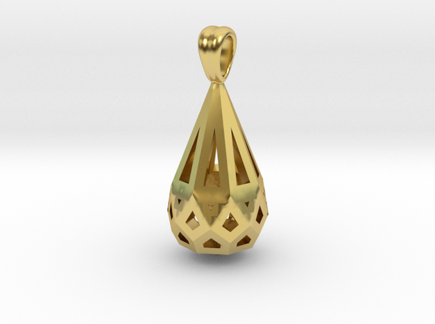 Openwork drops in Polished Brass