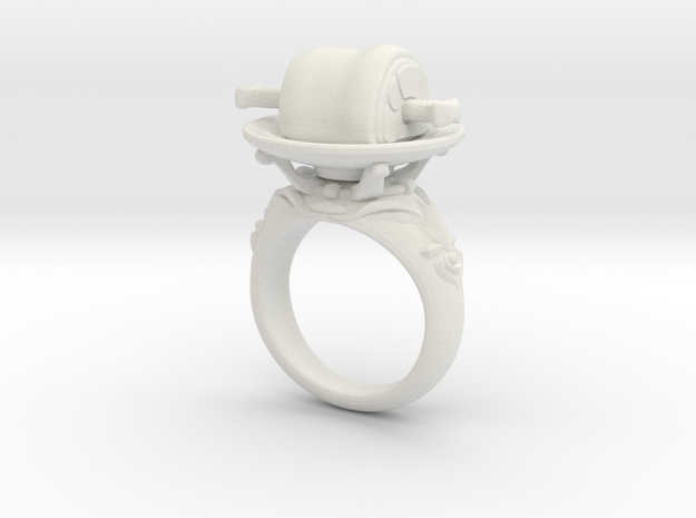 Meat Ring(Type-01) in White Natural Versatile Plastic