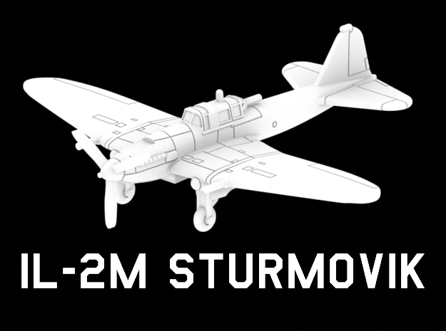 Il-2M3 Sturmovik in White Natural Versatile Plastic: 1:220 - Z