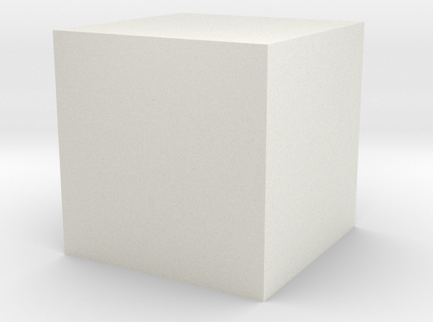 60 x 60 x 60 cube in White Natural Versatile Plastic: Extra Small