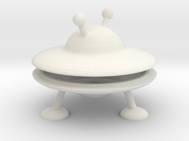Mini UFO  in White Natural Versatile Plastic