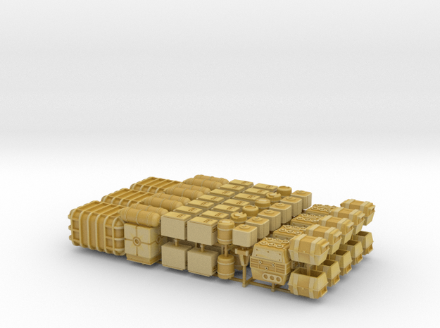 Echo Base Crates 1:43 Medium Set in Tan Fine Detail Plastic