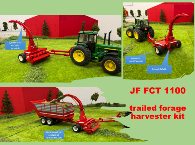 JF FCT 1100 Forage Harvester 3/3 (Pickup) in White Processed Versatile Plastic