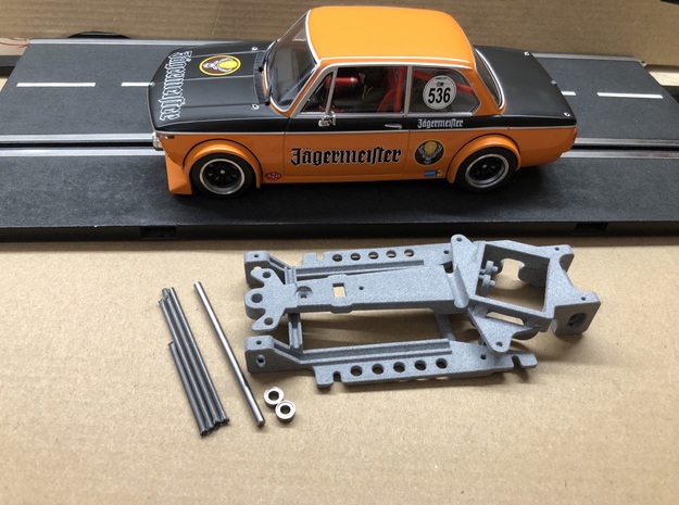 Slottolution Racing Chassis BRM BMW 2002 in White Natural Versatile Plastic