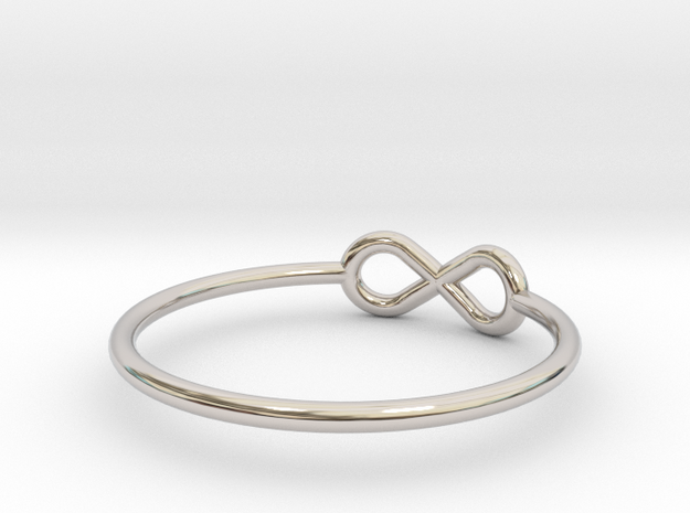 Infinity wire ring All sizes, multisize in Rhodium Plated Brass: 5 / 49