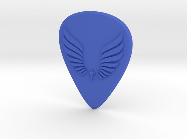 guitar pick_Wings in Blue Processed Versatile Plastic