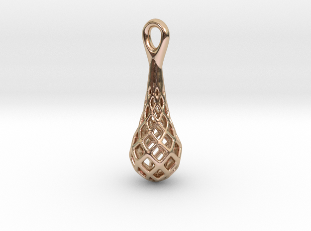 Diamond Flask in 14k Rose Gold Plated Brass