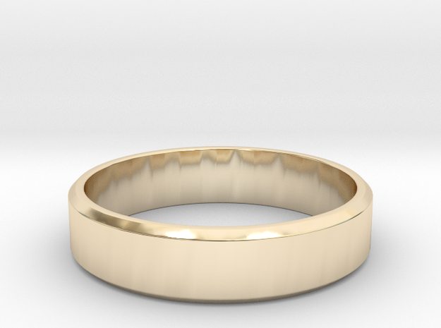 beveled band All sizes, Multisize in 14k Gold Plated Brass: 10 / 61.5