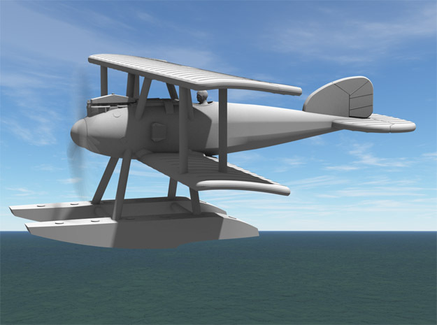 Albatros W.4 (early) [multiscale] in Gray PA12: 1:144