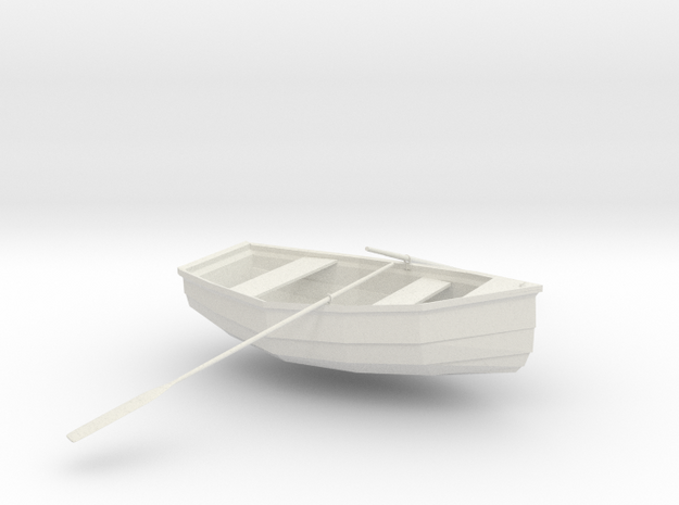Rowboat in White Natural Versatile Plastic