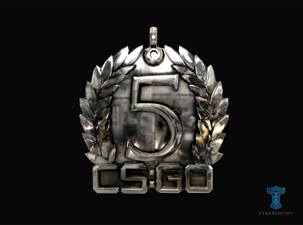 CS:GO - 5 Year Medallion in Antique Silver