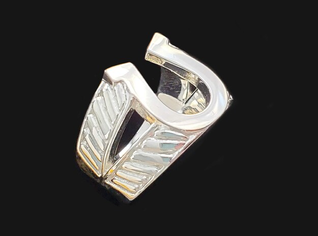 Horseshoe Ring, US size 11 1/2 in Polished Silver
