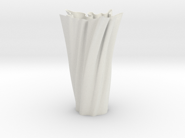 vase43 in White Natural Versatile Plastic