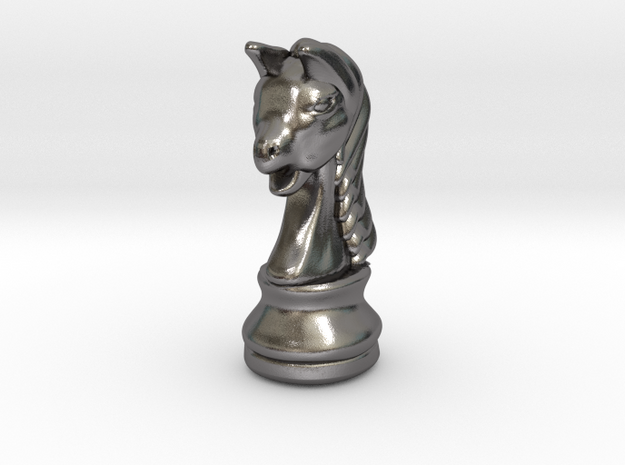 Horse Chess Piece  in Processed Stainless Steel 17-4PH (BJT)