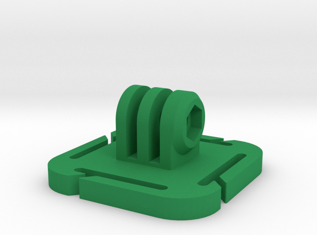 2-Way MOLLE Mount for GoPro Camera (3 Prong) in Green Processed Versatile Plastic