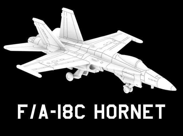 F/A-18C Hornet (Clean) in White Natural Versatile Plastic: 1:220 - Z