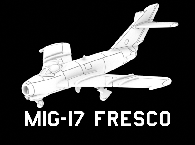 MiG-17 Fresco in White Natural Versatile Plastic: 1:220 - Z