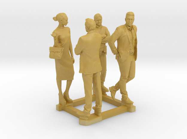 3D Printed Office Miniature Set 1 (1:50 Scale)  in Tan Fine Detail Plastic