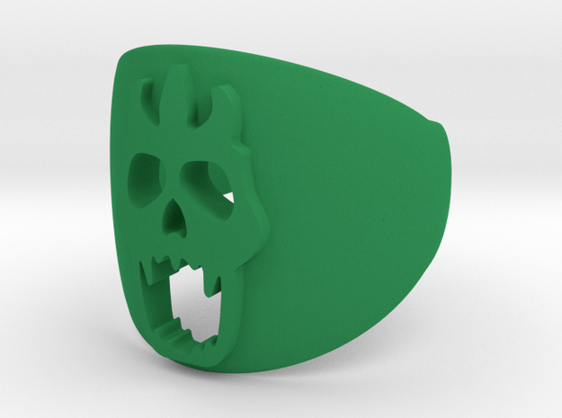 Grayskull Ring, type B in Green Processed Versatile Plastic