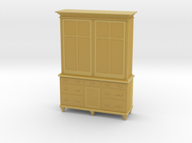1:48 Miniature English Oak Housekeepers Cupboard in Tan Fine Detail Plastic