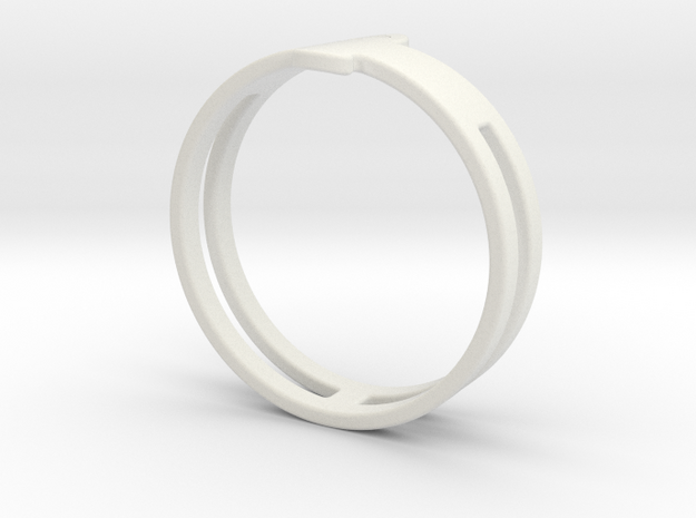 Customized Ring 1 in White Natural Versatile Plastic