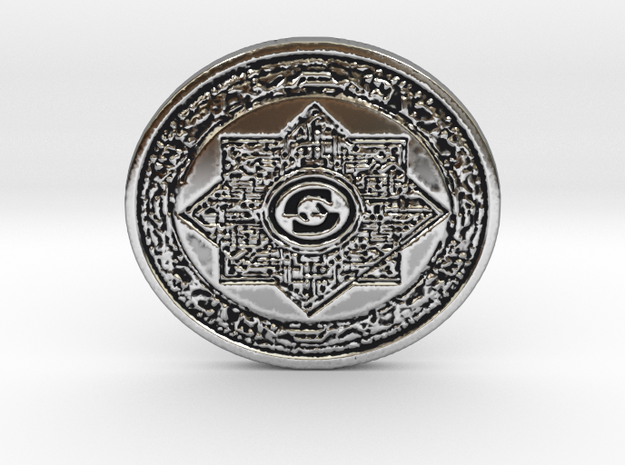 The Divine Wealth Coin in Antique Silver