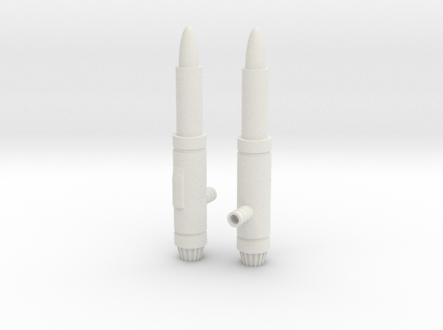 Earthrise Dirge weapons in White Natural Versatile Plastic