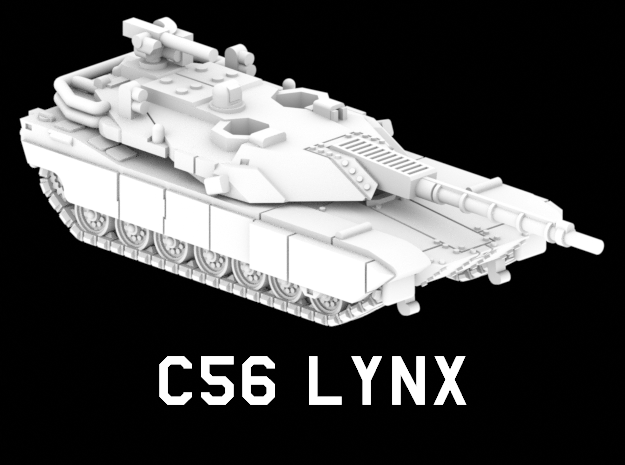 C56 Lynx in White Natural Versatile Plastic: 1:220 - Z