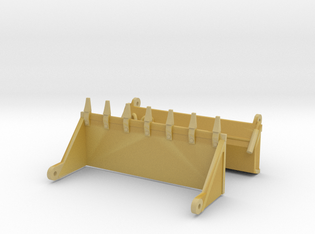 1/87th 4 in 1 bucket for a skid steer in Tan Fine Detail Plastic