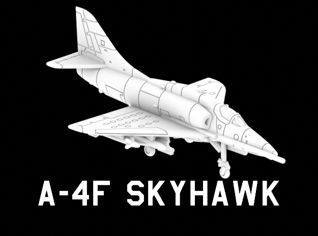 A-4F Skyhawk (Loaded) in White Natural Versatile Plastic: 1:220 - Z