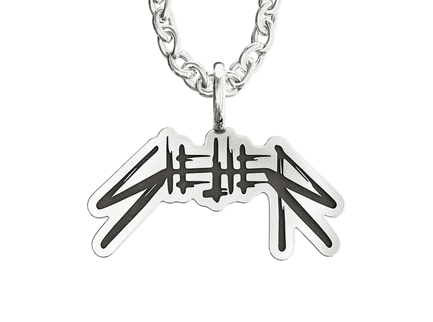 HARDCORE SHE/HER PENDANT in Antique Silver