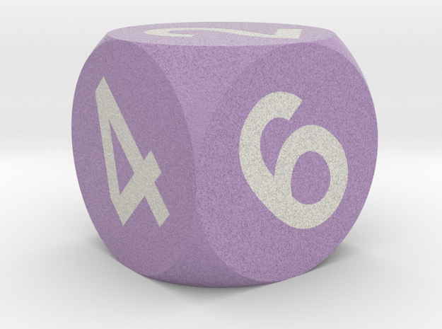 d6 Sphere Dice "Electric Six" in Natural Full Color Sandstone