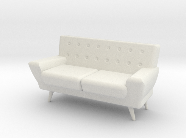 Loveseat Couch in White Natural Versatile Plastic
