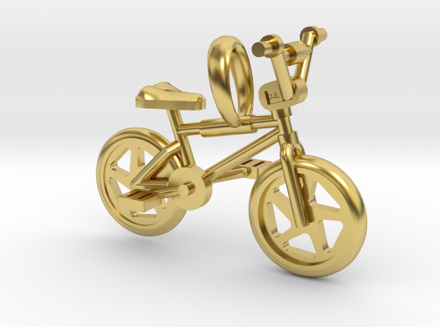 BMX Pendant in Polished Brass