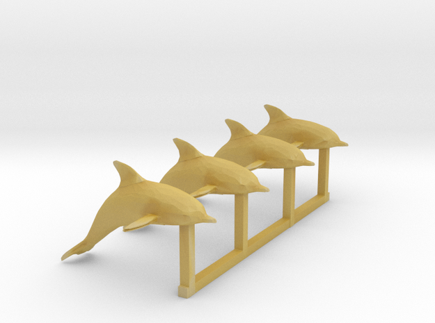Special size 1 inch dolphins in Tan Fine Detail Plastic