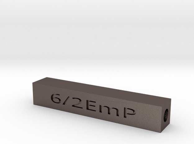 6:2EmP bracelet component in Polished Bronzed-Silver Steel
