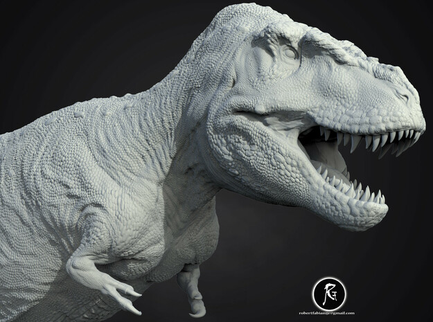 Tarbosaurus 1/33 in White Natural Versatile Plastic