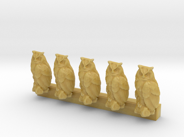 HO Scale Owls in Tan Fine Detail Plastic