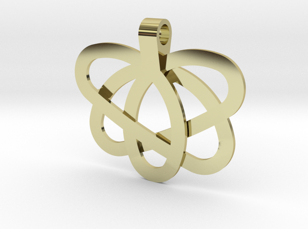 5 Loops Pendant in 18k Gold Plated Brass