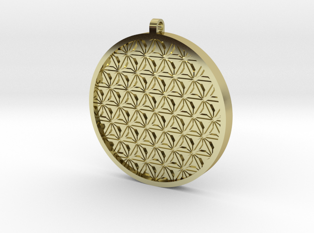 Triangle Shield Pendant in 18k Gold Plated Brass