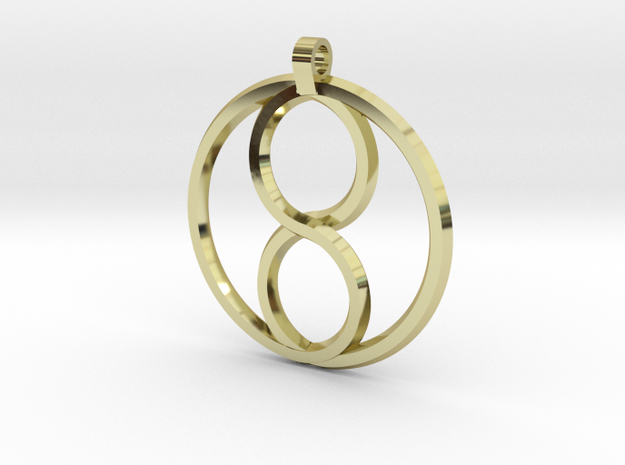 Figure 8 Pendant in 18k Gold Plated Brass