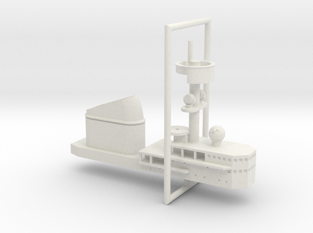 1/600 H Klasse Carrier Island in White Natural Versatile Plastic