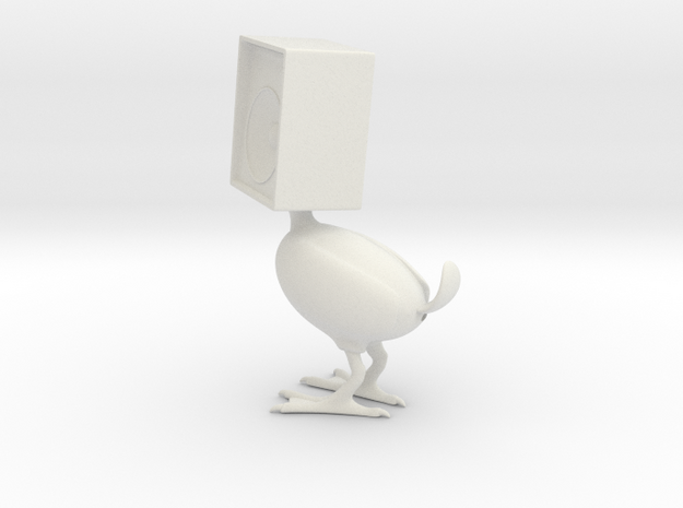Speaker Bird in White Natural Versatile Plastic