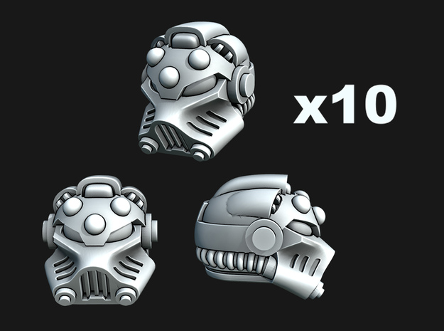 10x HH Exterminator Helmets (2023 Multipart Kit) in Tan Fine Detail Plastic