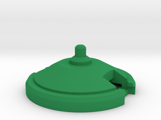 Beyblade SG Semi-Flat Base | BAKUTEN  in Green Processed Versatile Plastic