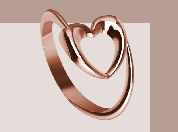 Show the love: Heart Ring in 14k Rose Gold: 7 / 54
