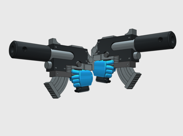 20x Standard M2 Suppressor Pistols (L&R) in Tan Fine Detail Plastic